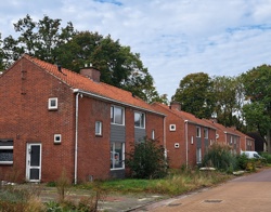 Voormalige woningen Tuinbouwstraat voor sloopwerkzaamheden