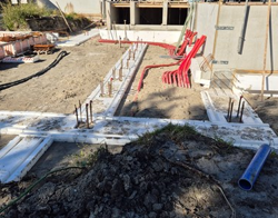 De fundering ligt op z'n plek